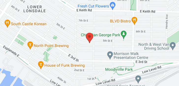 map of 449 E 5TH STREET